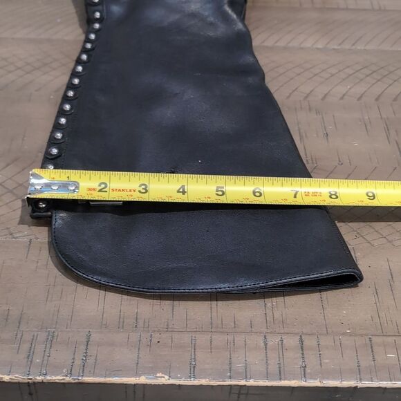 Arturo Chiang "Bes" Black Leather Riding Boot with Studs Sz 9.5 - Picture 15 of 16